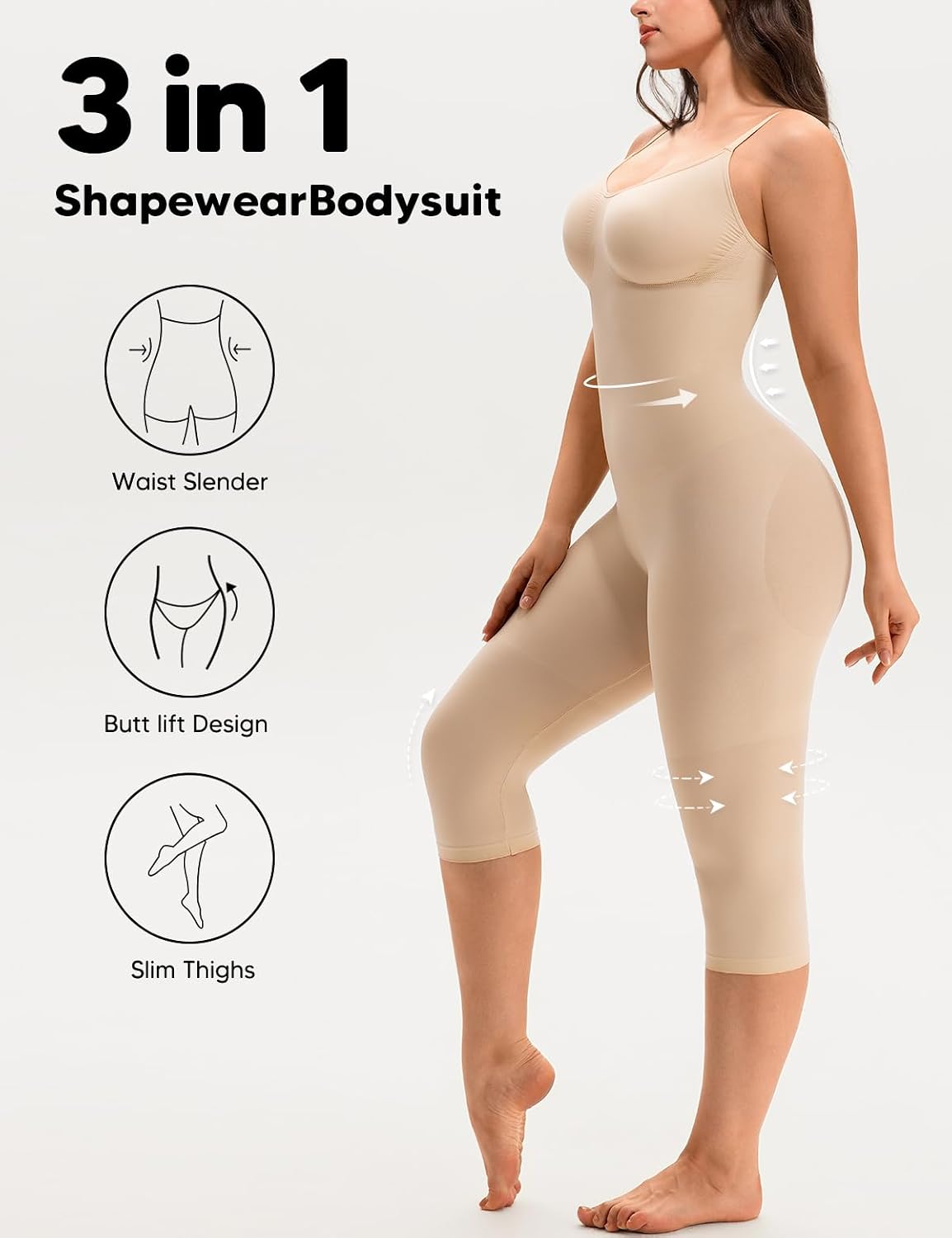 Suprenx Seamless Tummy Control Shapewear Bodysuit — image 3