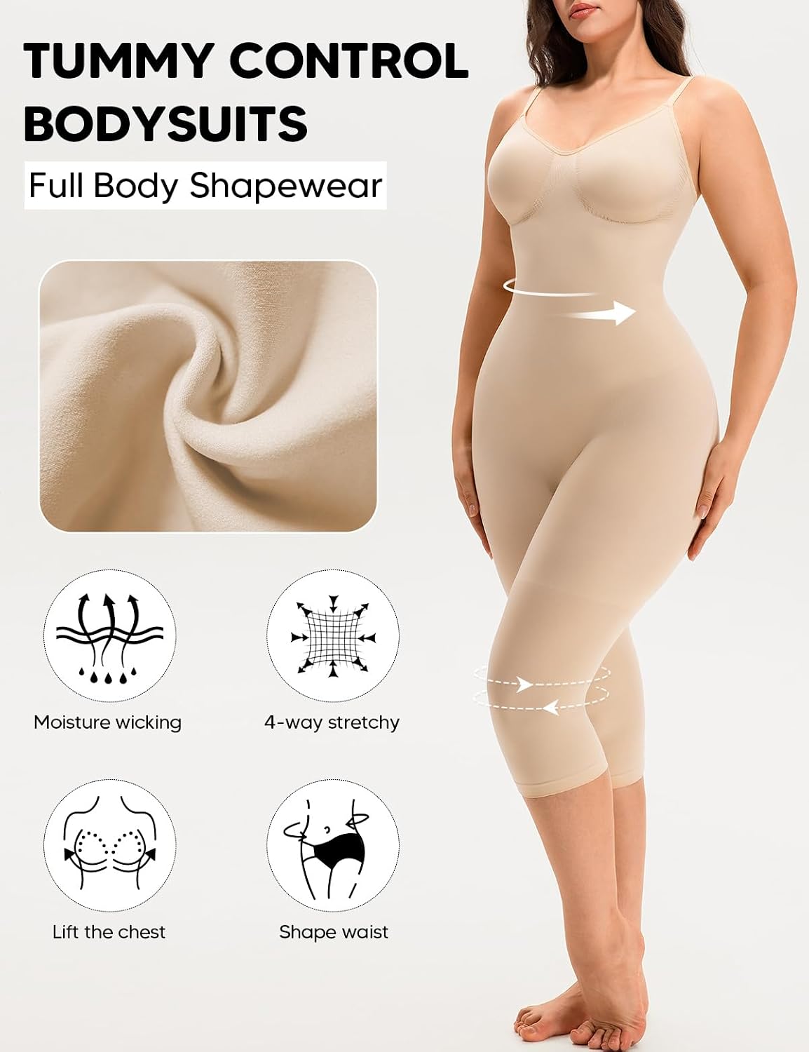 Suprenx Seamless Tummy Control Shapewear Bodysuit — image 4
