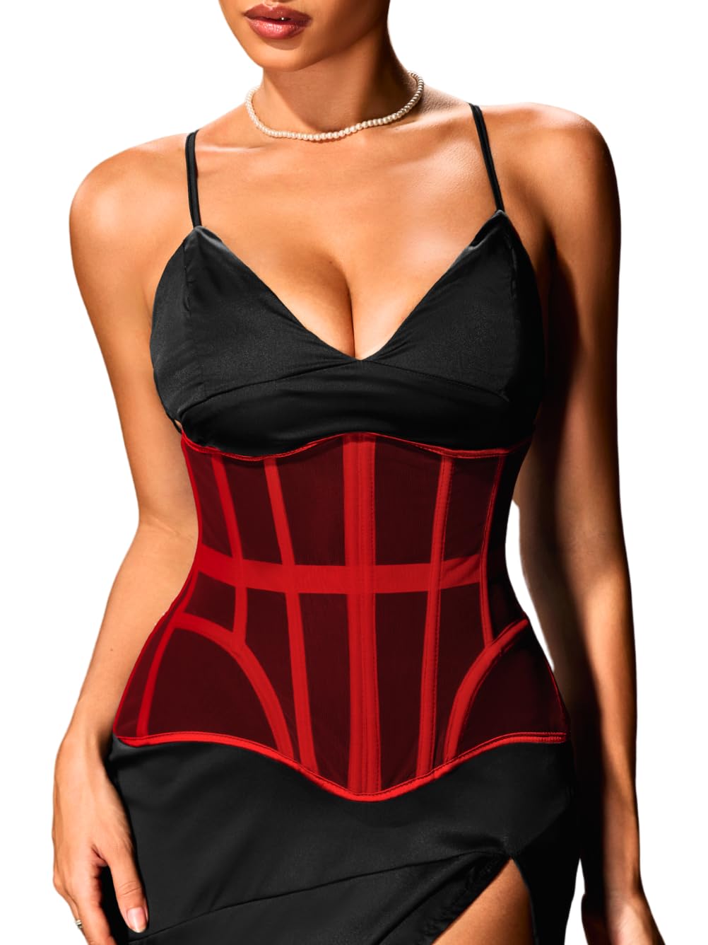 ChiaoLezhee Sheer Mesh Underbust Corset