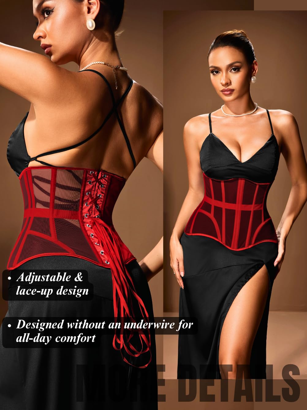 ChiaoLezhee Sheer Mesh Underbust Corset — image 3