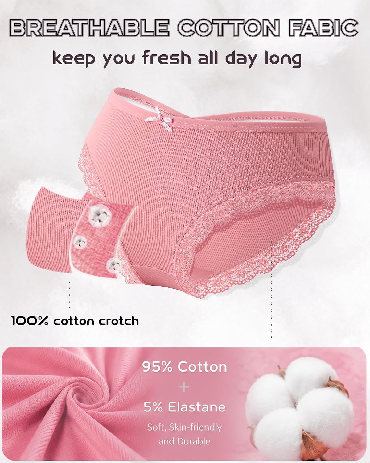 ALL OF ME Cotton Criss Cross Cheeky Bikini 6 Pack — image 5