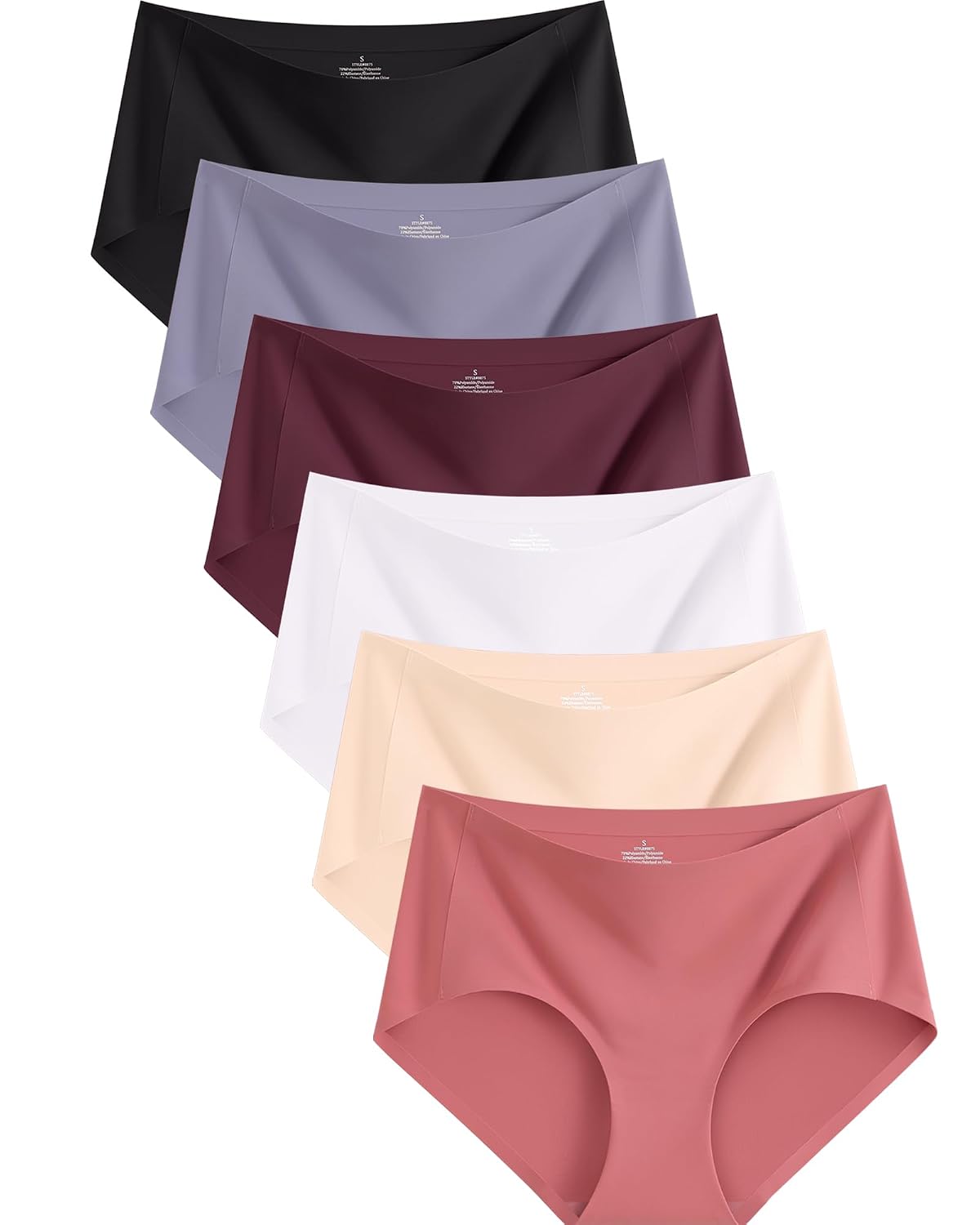 FINETOO 6-Pack Seamless No Show Hipster Panties — image 2