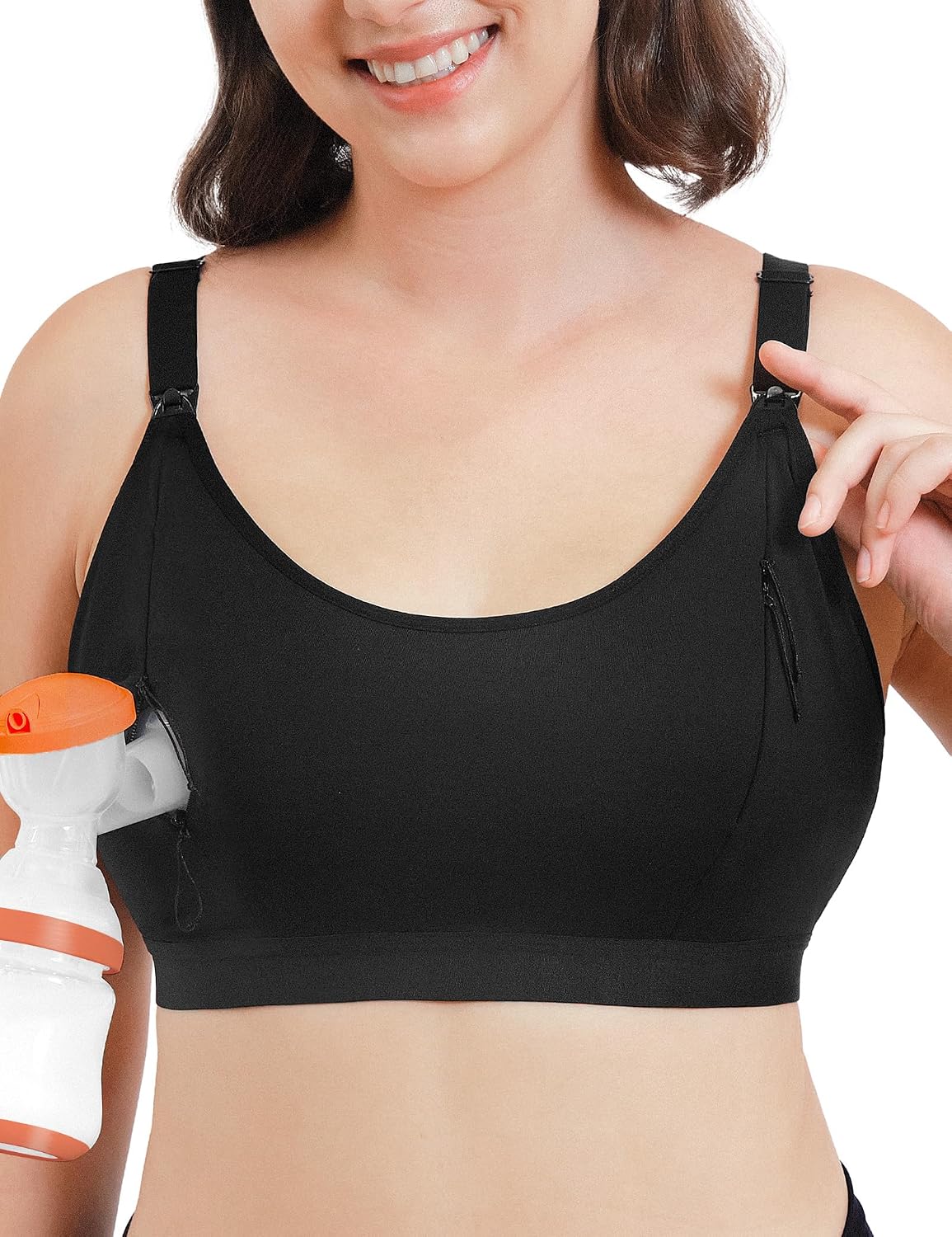 HOFISH ZipPum Hands-Free Pumping Nursing Bra