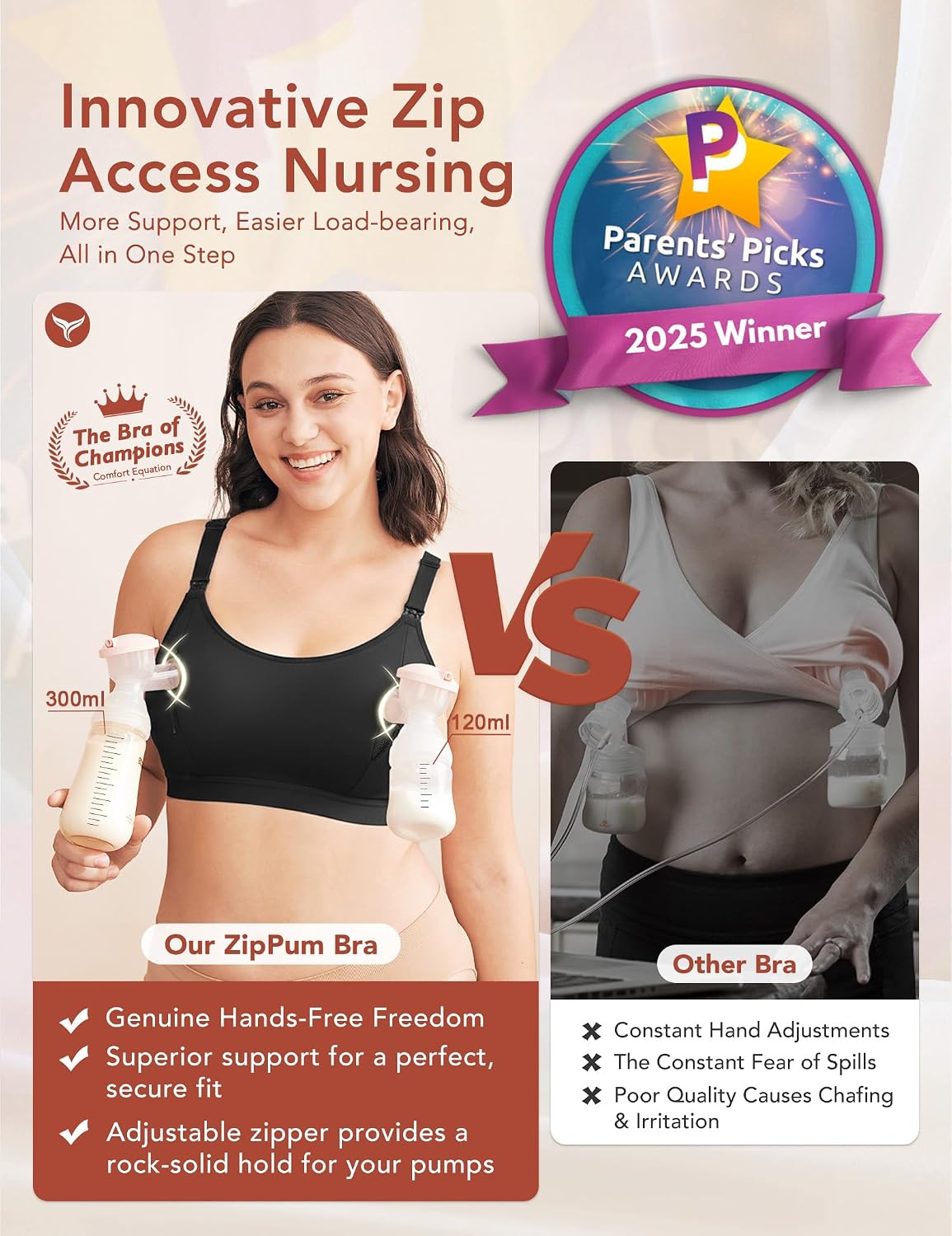 HOFISH ZipPum Hands-Free Pumping Nursing Bra — image 2