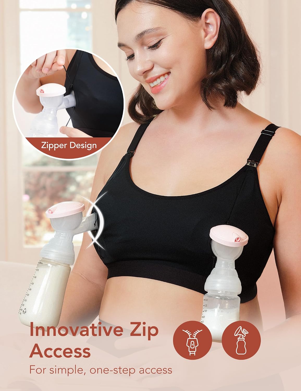 HOFISH ZipPum Hands-Free Pumping Nursing Bra — image 3