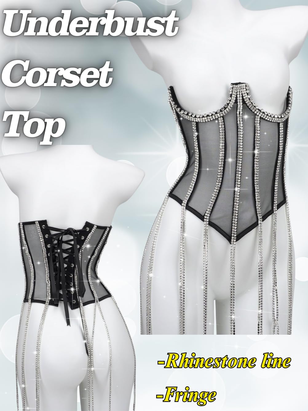 Kaei&Shi Rhinestone Underbust Corset Top — image 2