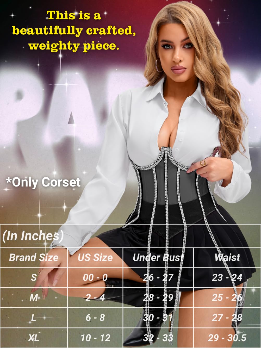 Kaei&Shi Rhinestone Underbust Corset Top — image 6