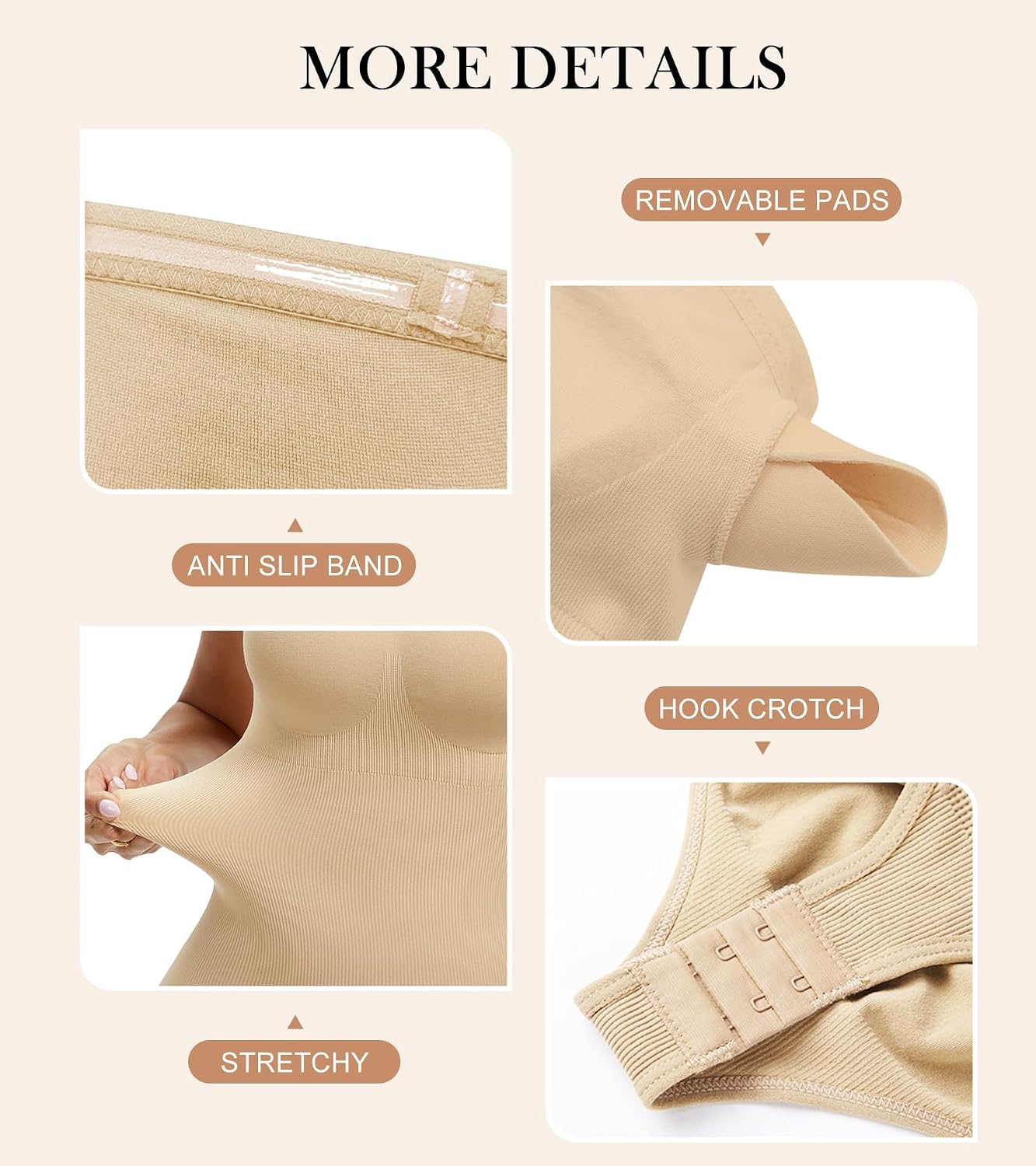 Miguofan Strapless Shapewear Bodysuit with Built-In Bra — image 4