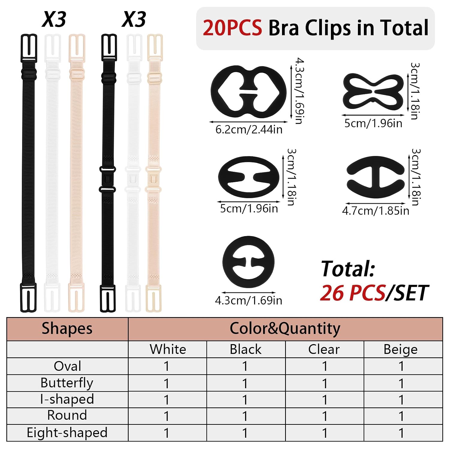 Okxiri Bra Strap Clips for Slipping Straps — image 2