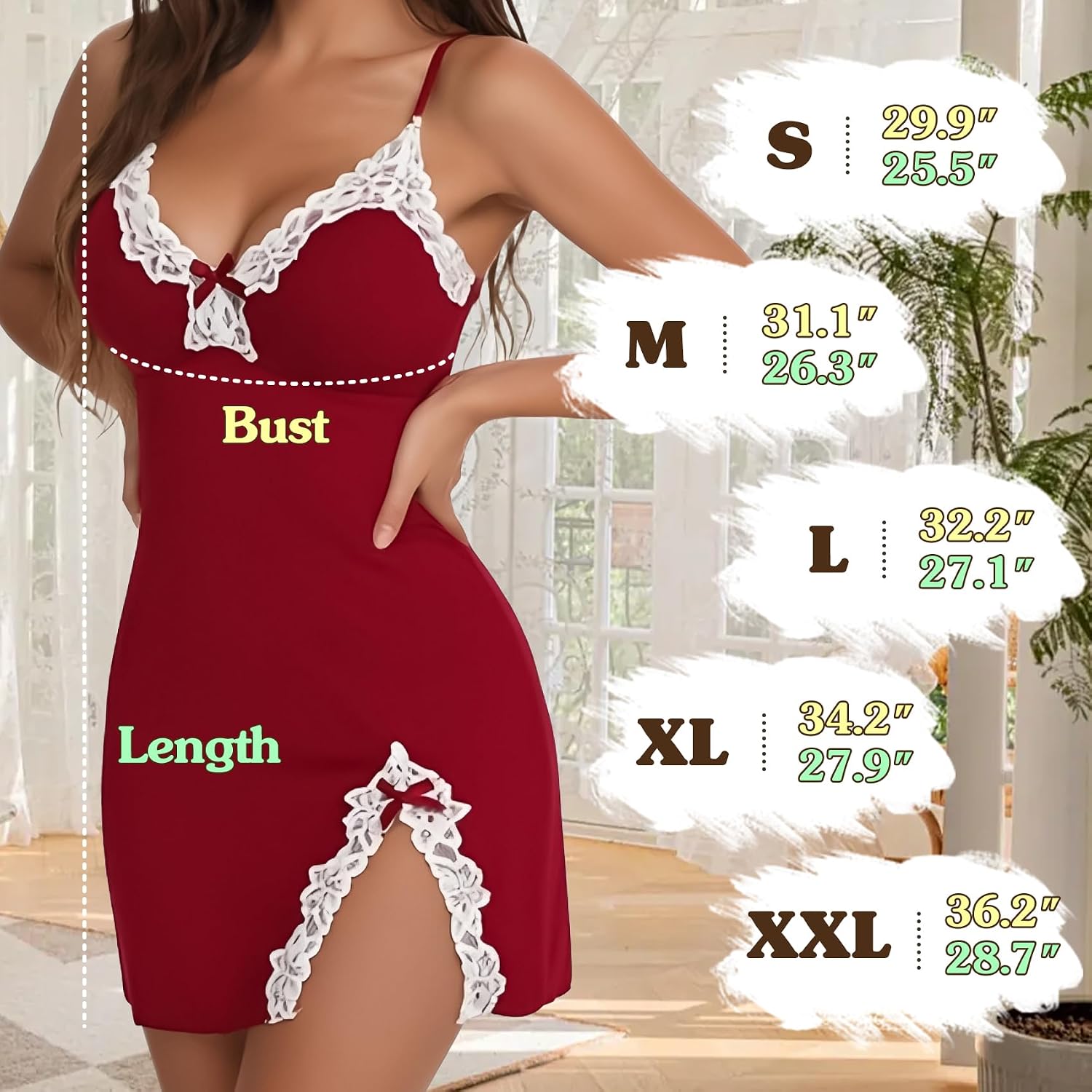 Famstar Lace Babydoll Chemise for Women — image 4