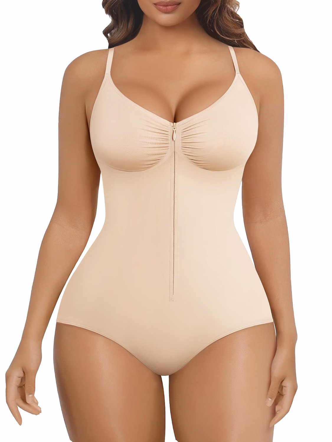 SHAPERX Seamless Zip-Up Tummy Control Bodysuit — image 7