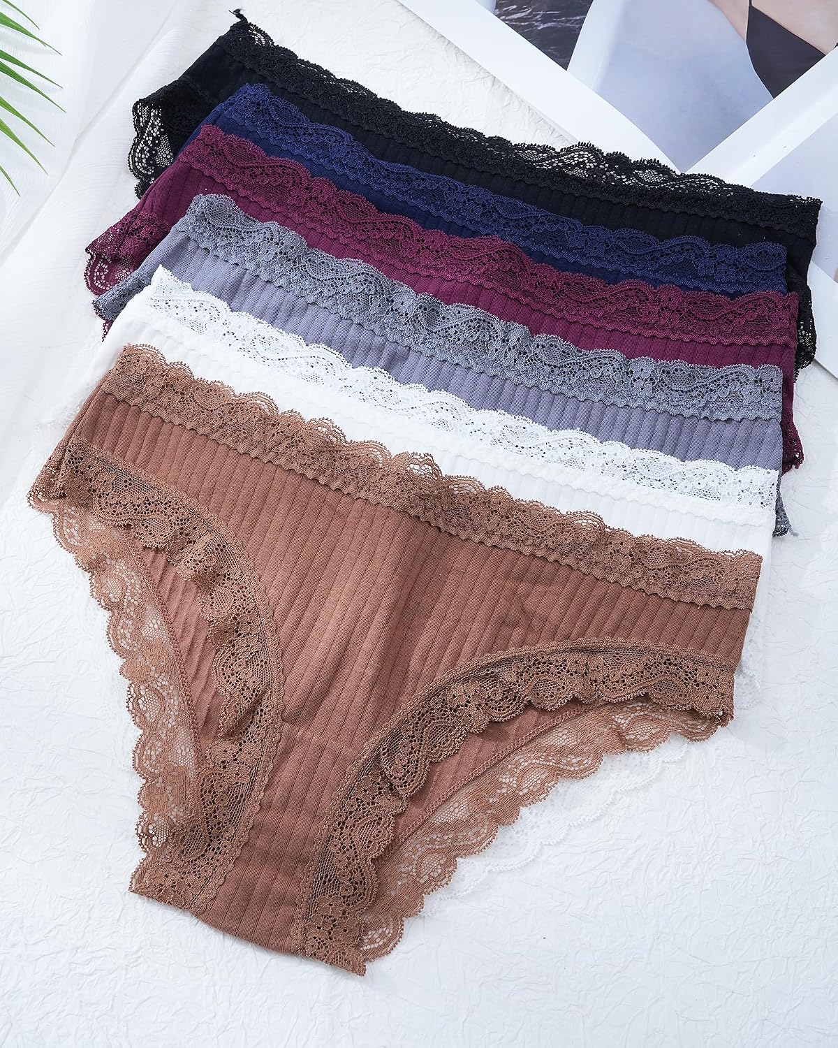 Aijolen Women's Cheeky Lace Bikini 6-Pack — image 6