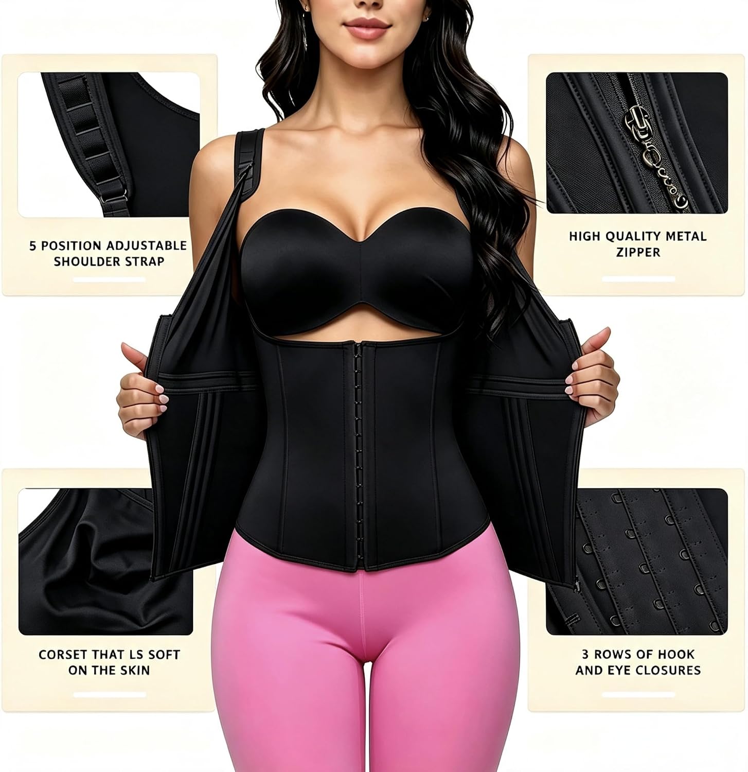 Shapmama Waist Trainer Corset Vest for Women — image 3