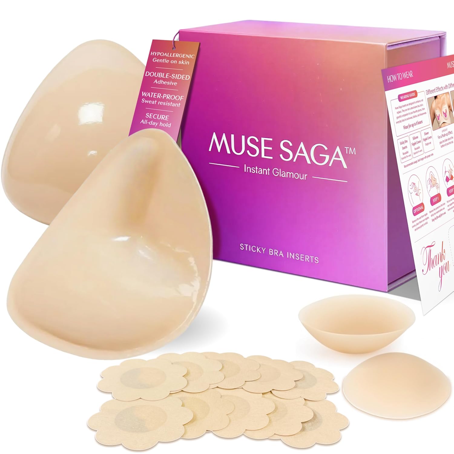 Muse Saga Push Up Sticky Bra Inserts