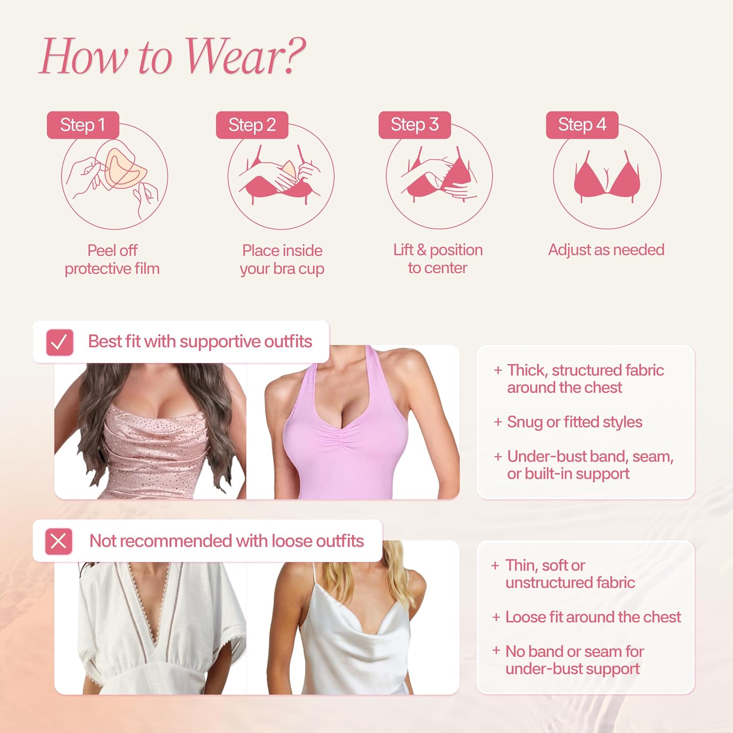Muse Saga Push Up Sticky Bra Inserts — image 8