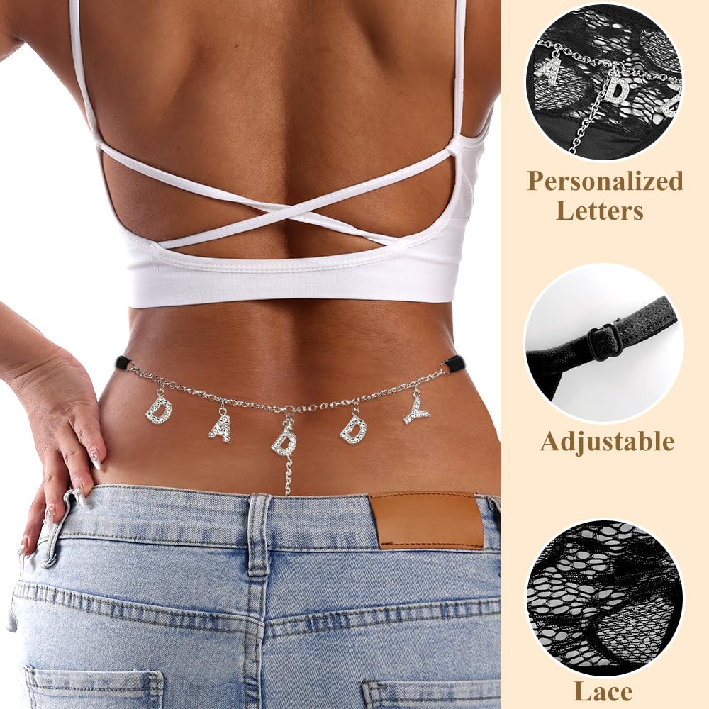 ZSXZCGSB Lace Thong with Sparkling Letter Charms — image 4