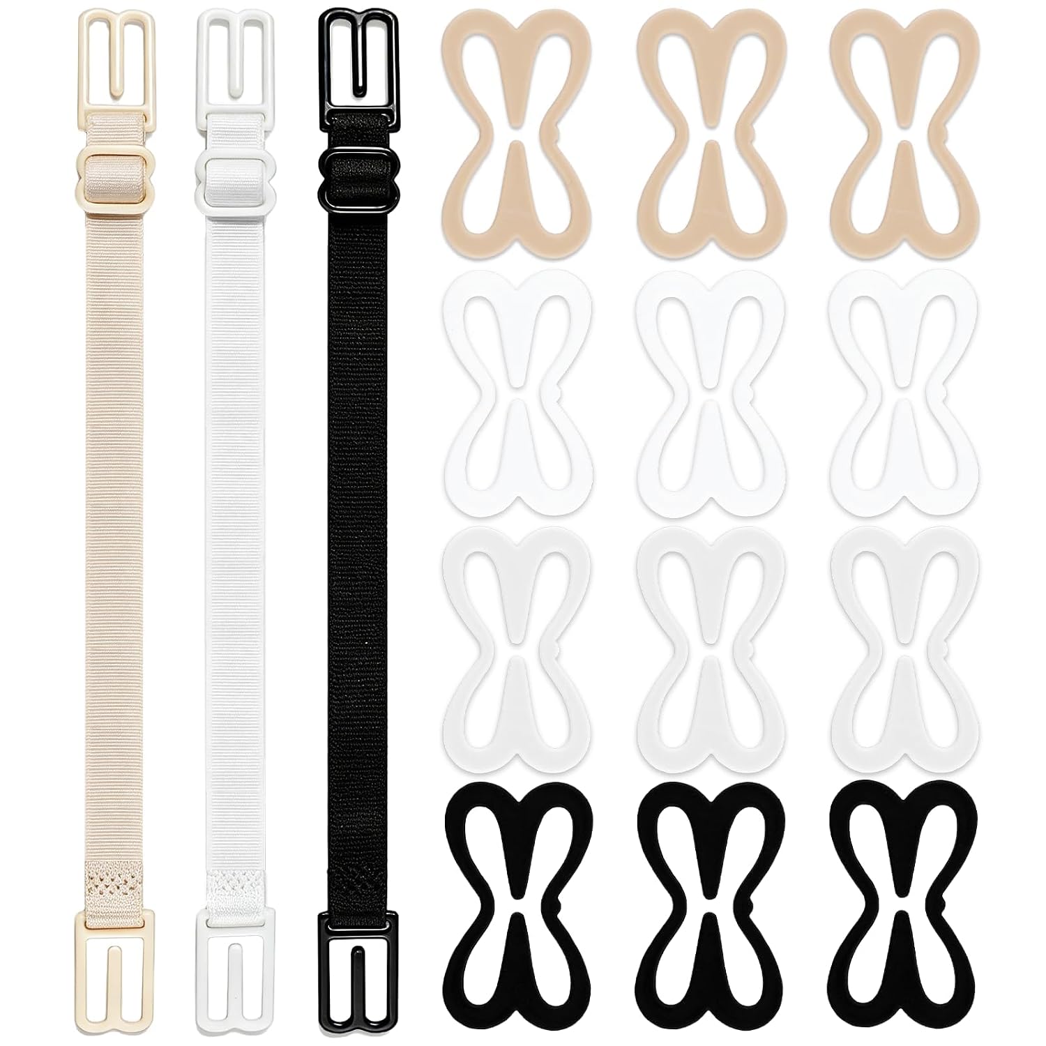 SHEHARUHI Bra Strap Clips Elastic Anti-Slip Set