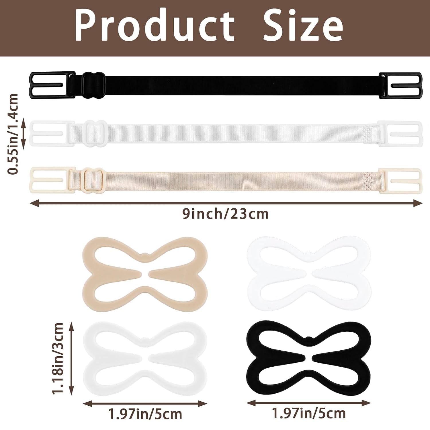 SHEHARUHI Bra Strap Clips Elastic Anti-Slip Set — image 2