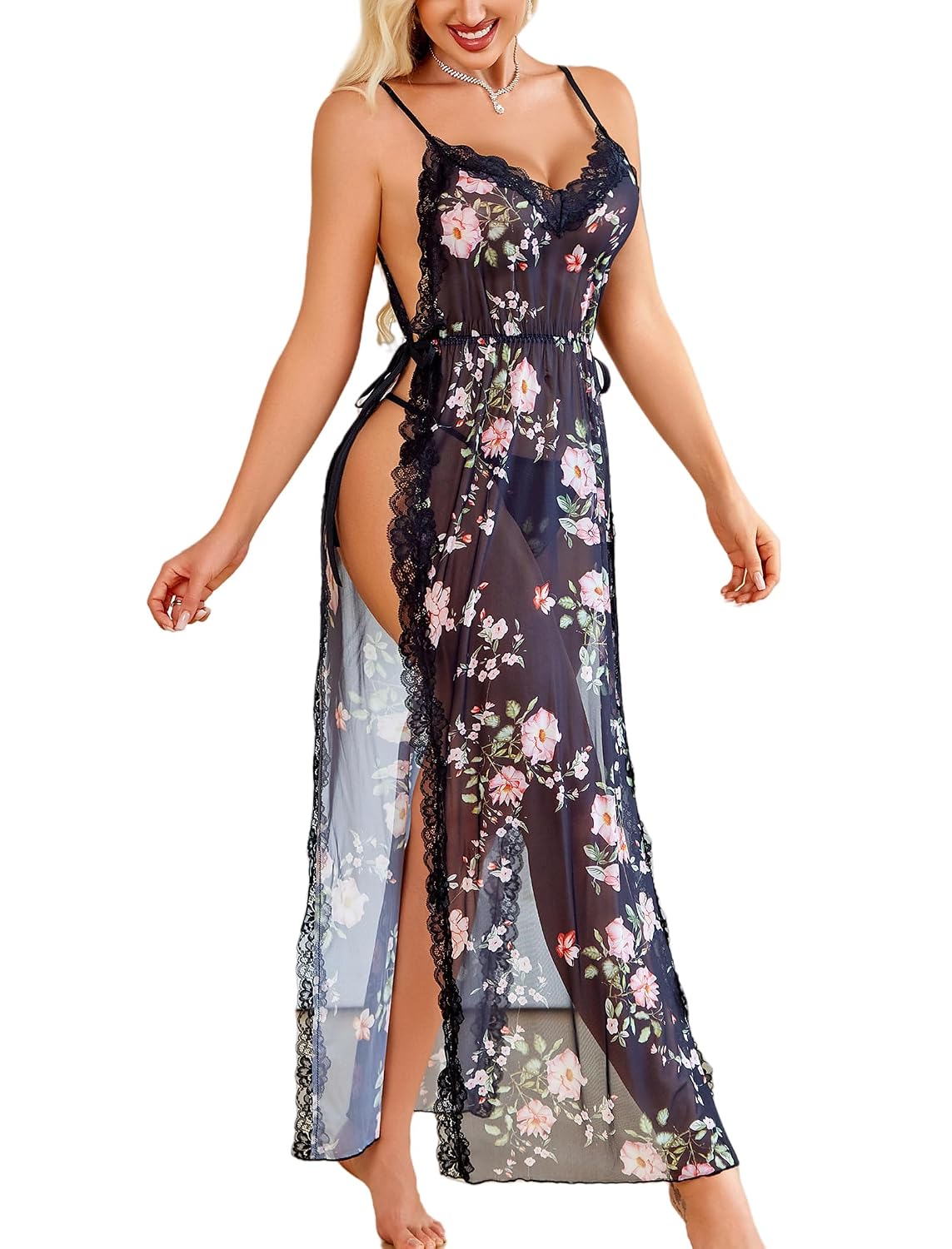 Avidlove Lace Mesh Babydoll Nightgown Set — image 12