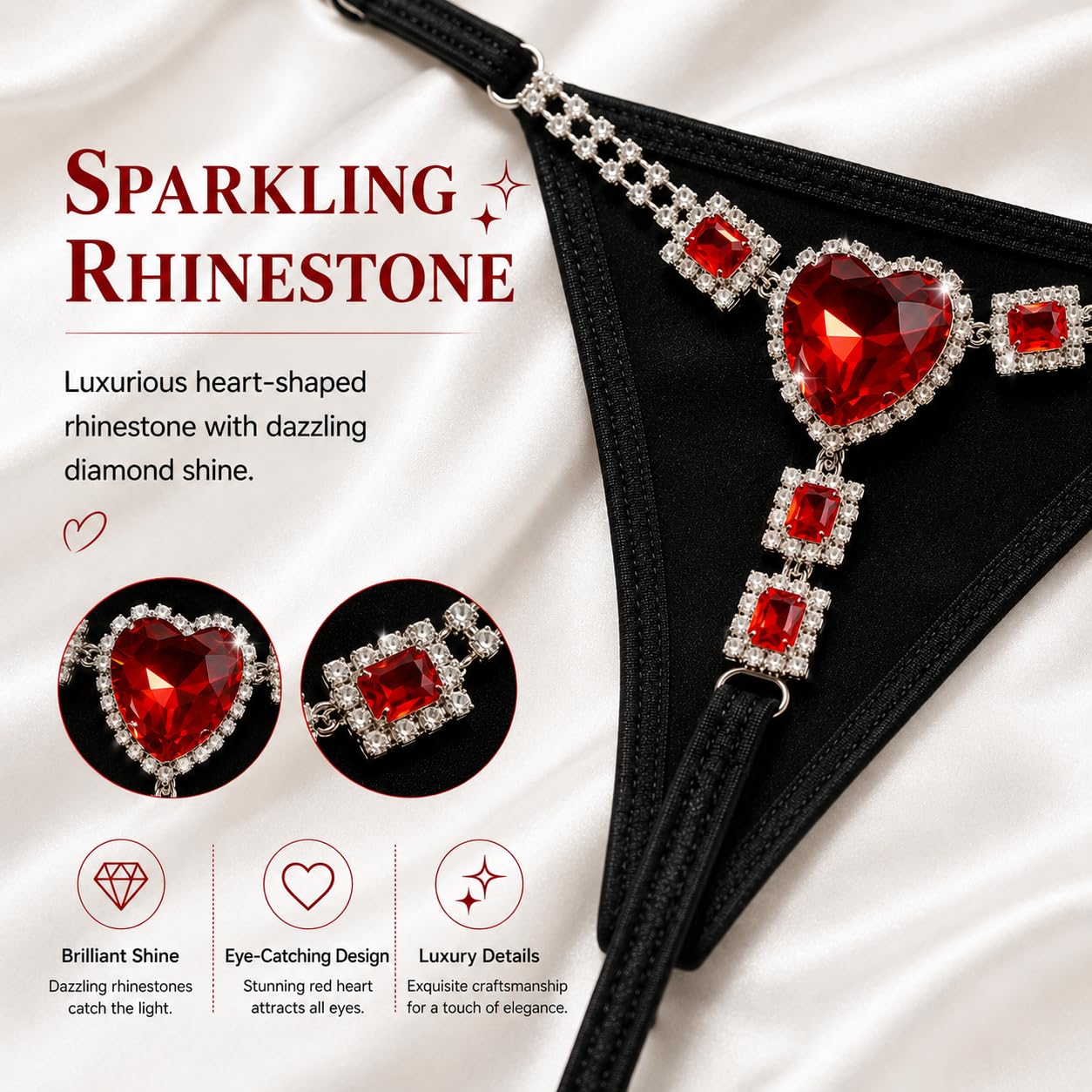 Elegant Rhinestone Panties with Adjustable Straps — image 2