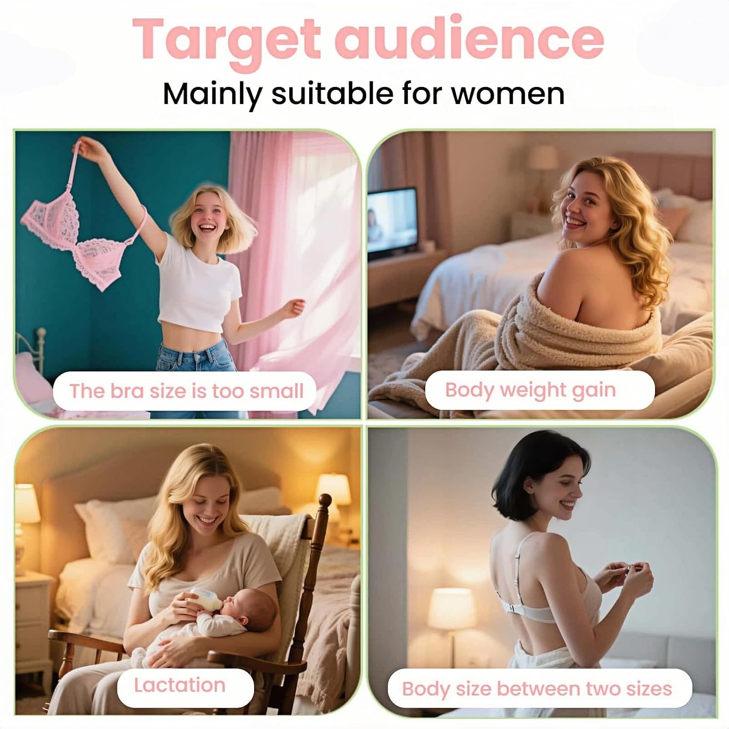 BUBBLE-FLY Soft Cotton Bra Band Extenders — image 2