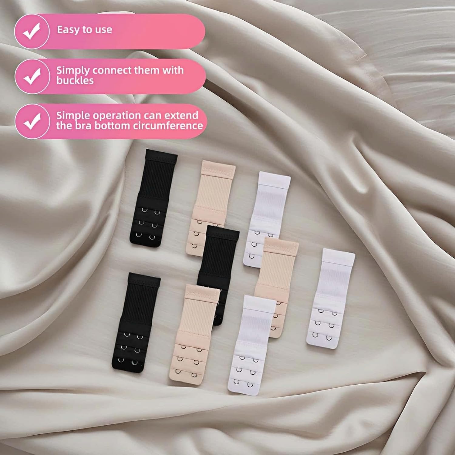 BUBBLE-FLY Soft Cotton Bra Band Extenders — image 3