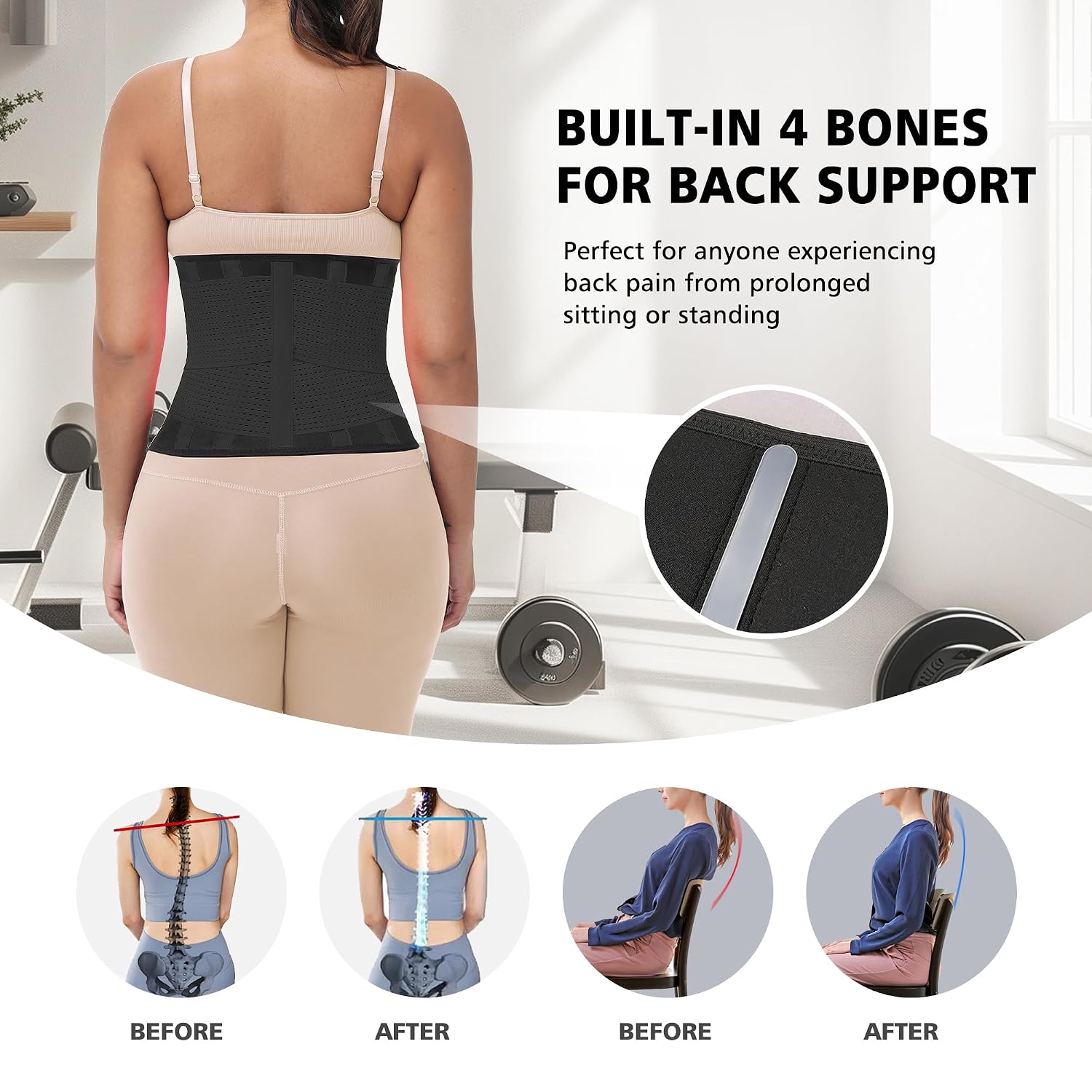 VITOMOR Waist Trainer Belt for Women Men — image 5