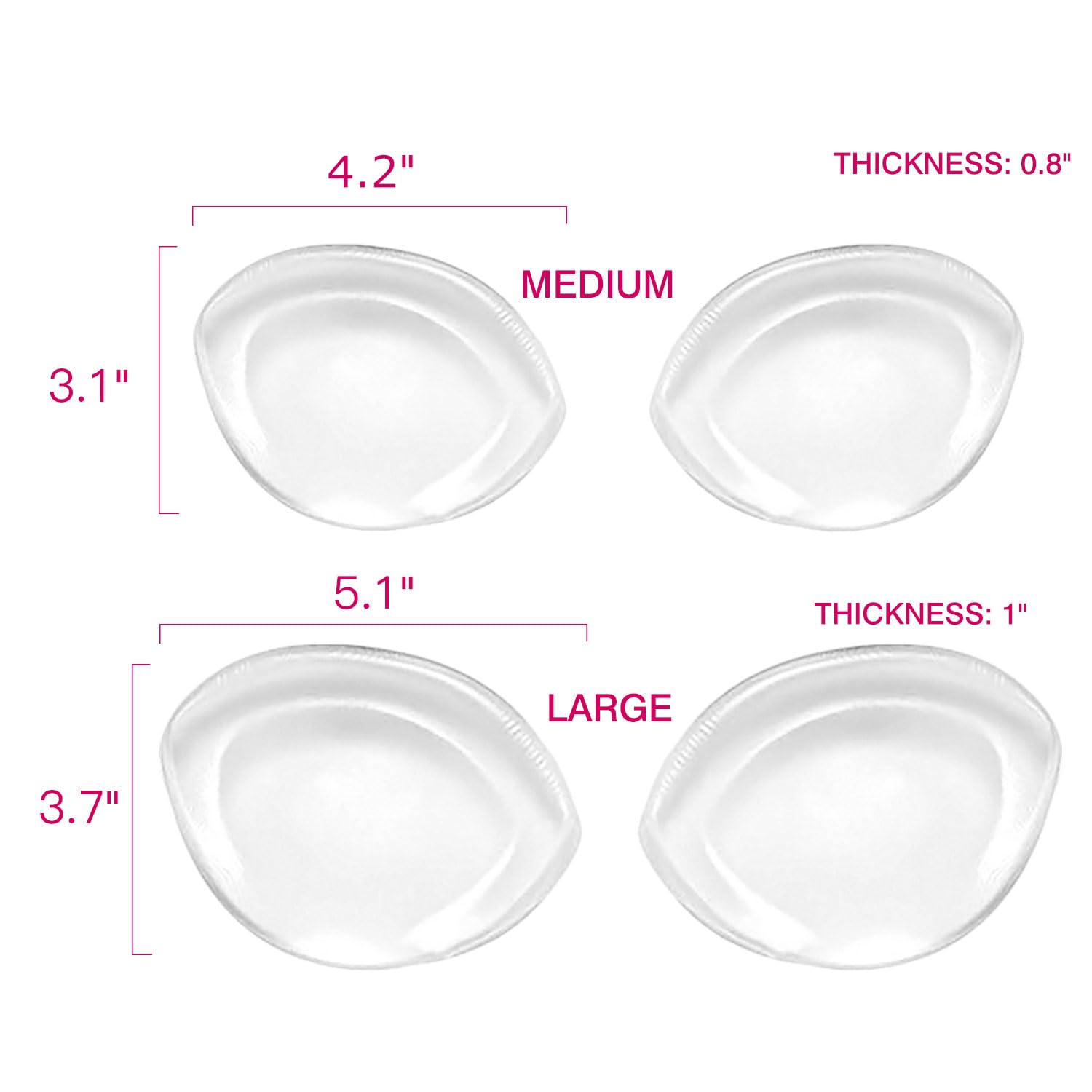 Babetape Clear Silicone Push Up Bra Inserts — image 3