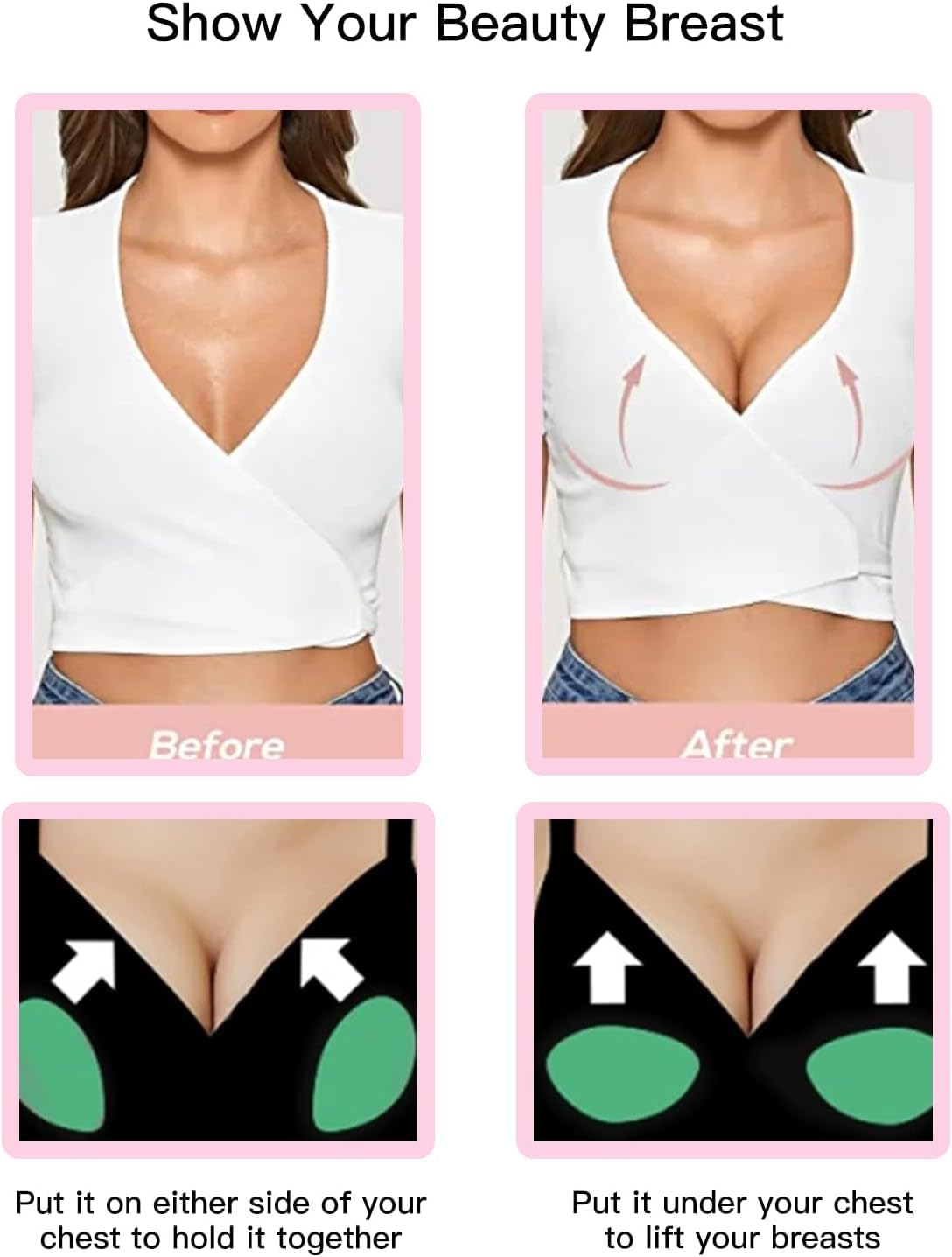 Babetape Clear Silicone Push Up Bra Inserts — image 4