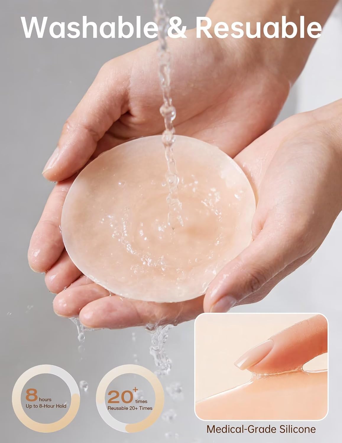 Vertvie Reusable Sticky Silicone Nipple Covers — image 3