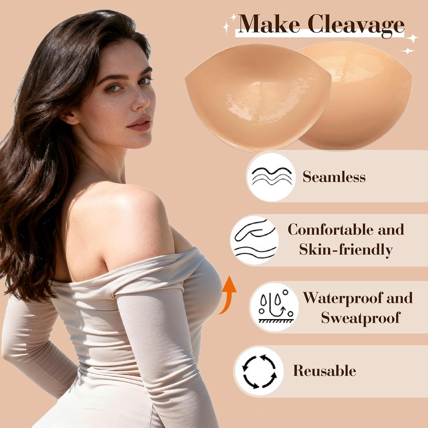 Majurphy Natural Push Up Sticky Bra Inserts — image 10