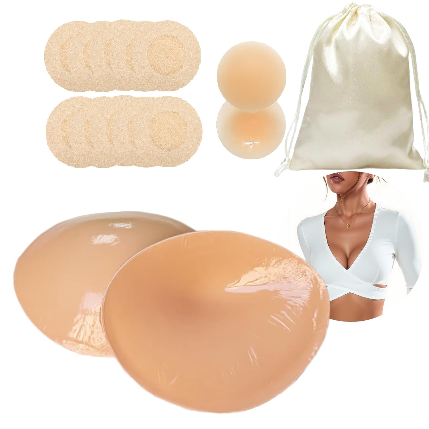 Majurphy Natural Push Up Sticky Bra Inserts — image 11