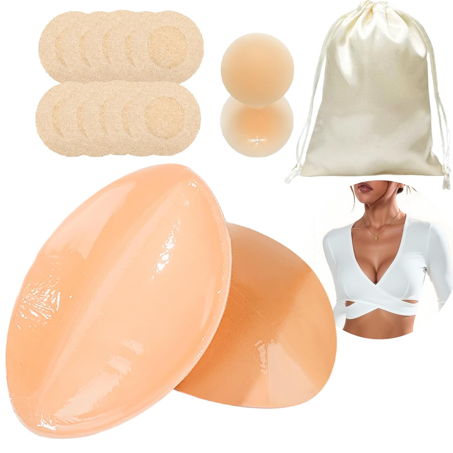 Majurphy Natural Push Up Sticky Bra Inserts — image 12