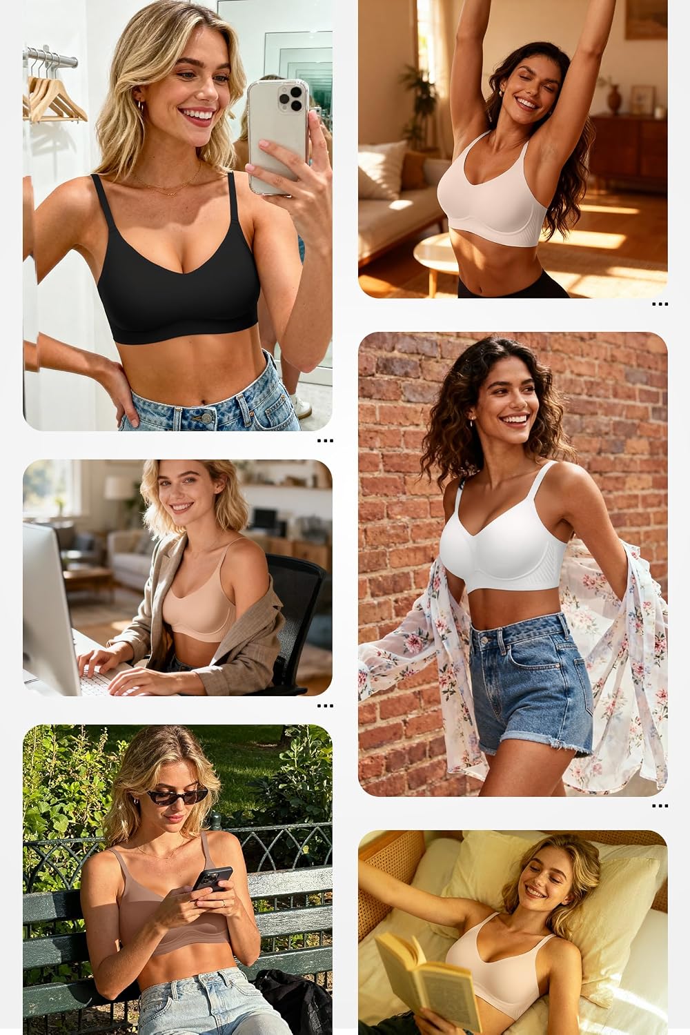 LetsJoli Women's Wireless Seamless Push Up Bra — image 6