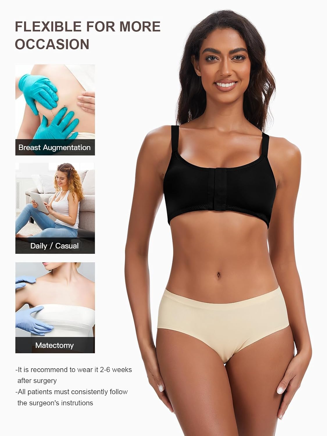 Leovqn Front Closure Surgical Compression Bra — image 6