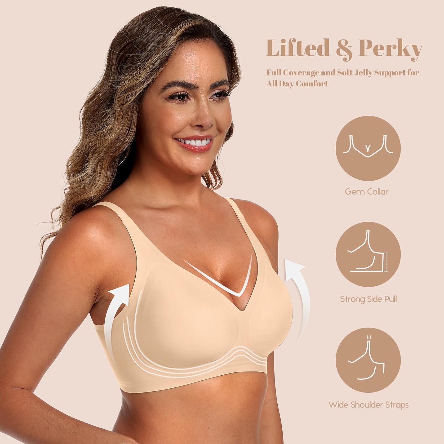 Seamless Wire-Free Push-Up Bra by DB MOON — image 3