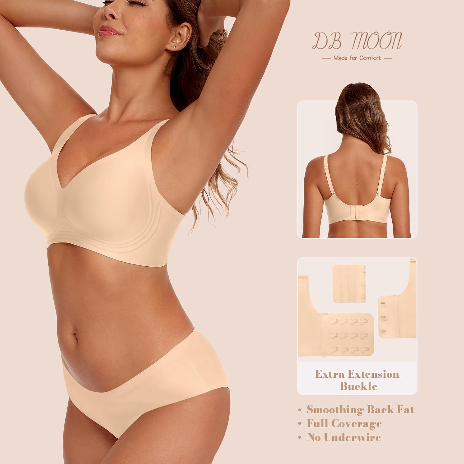 Seamless Wire-Free Push-Up Bra by DB MOON — image 4