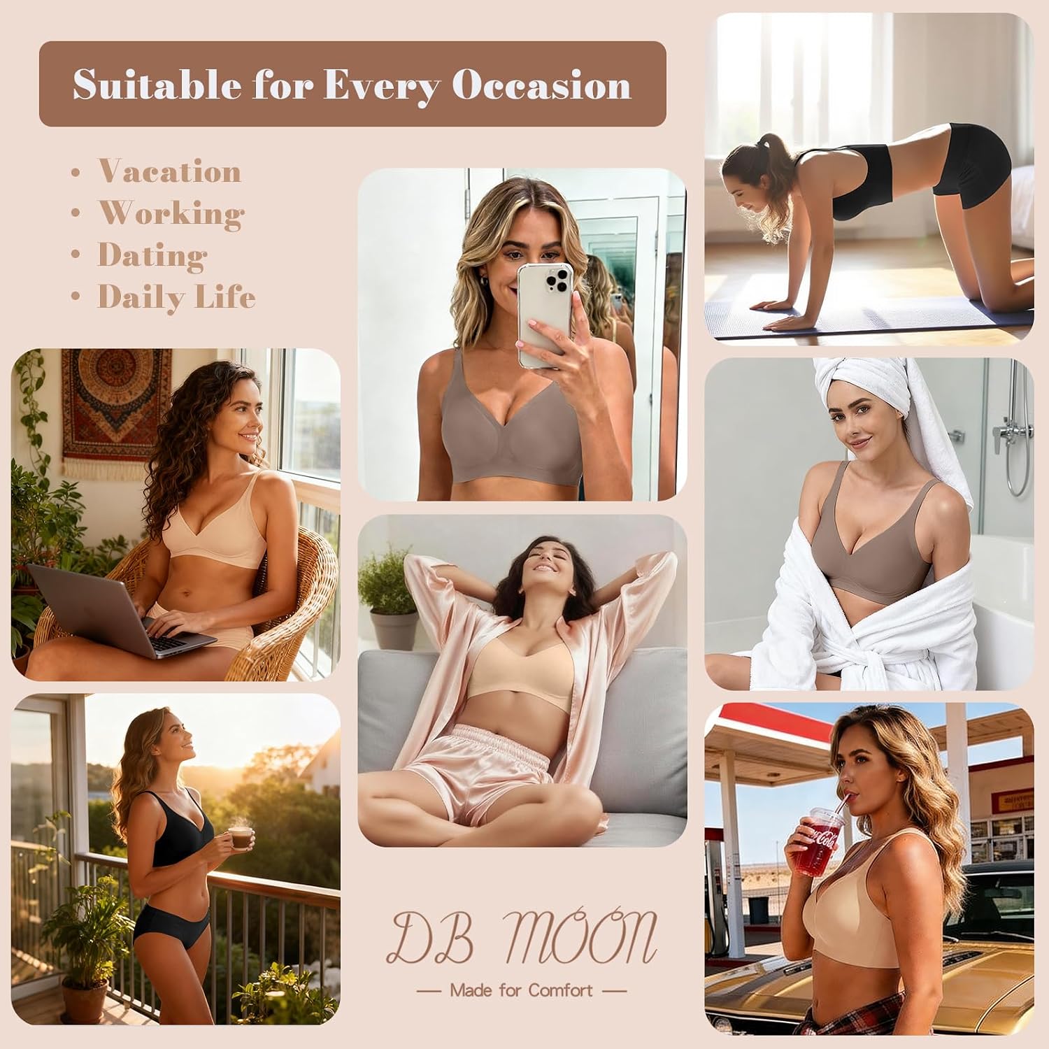 Seamless Wire-Free Push-Up Bra by DB MOON — image 5