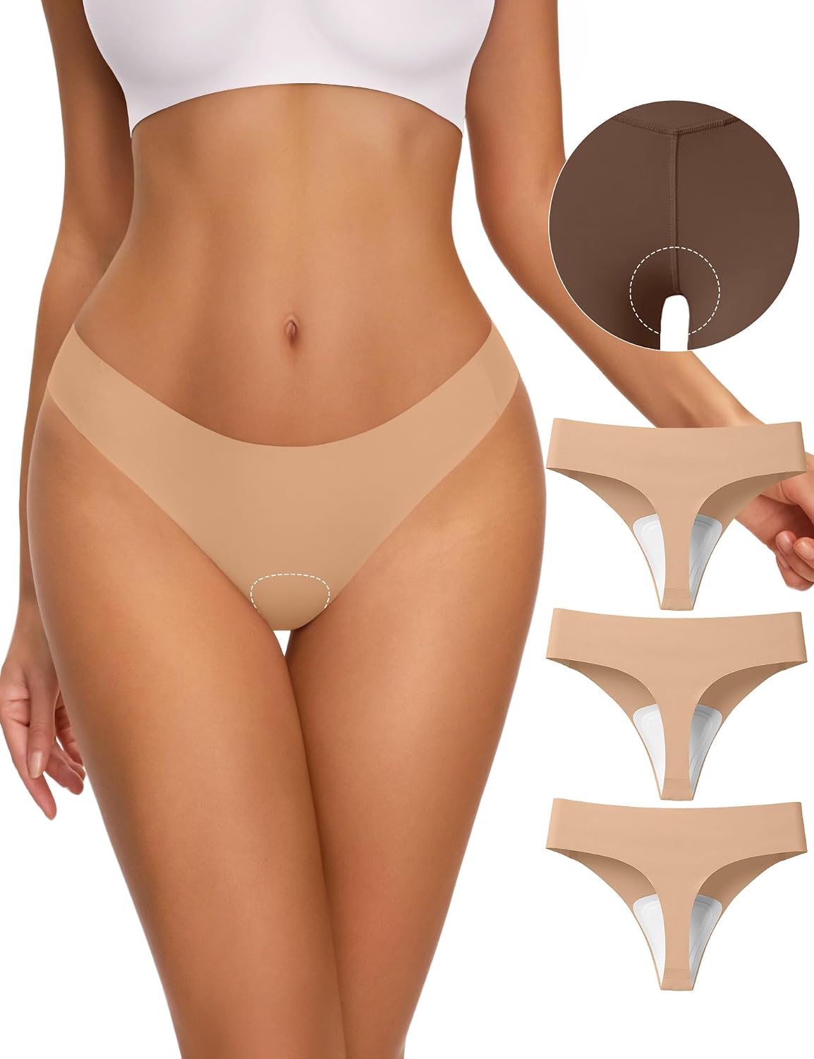 NIASOUL Seamless No-Show G-String Thong