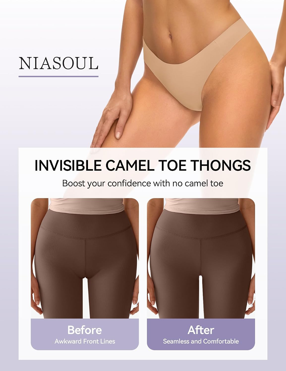 NIASOUL Seamless No-Show G-String Thong — image 3