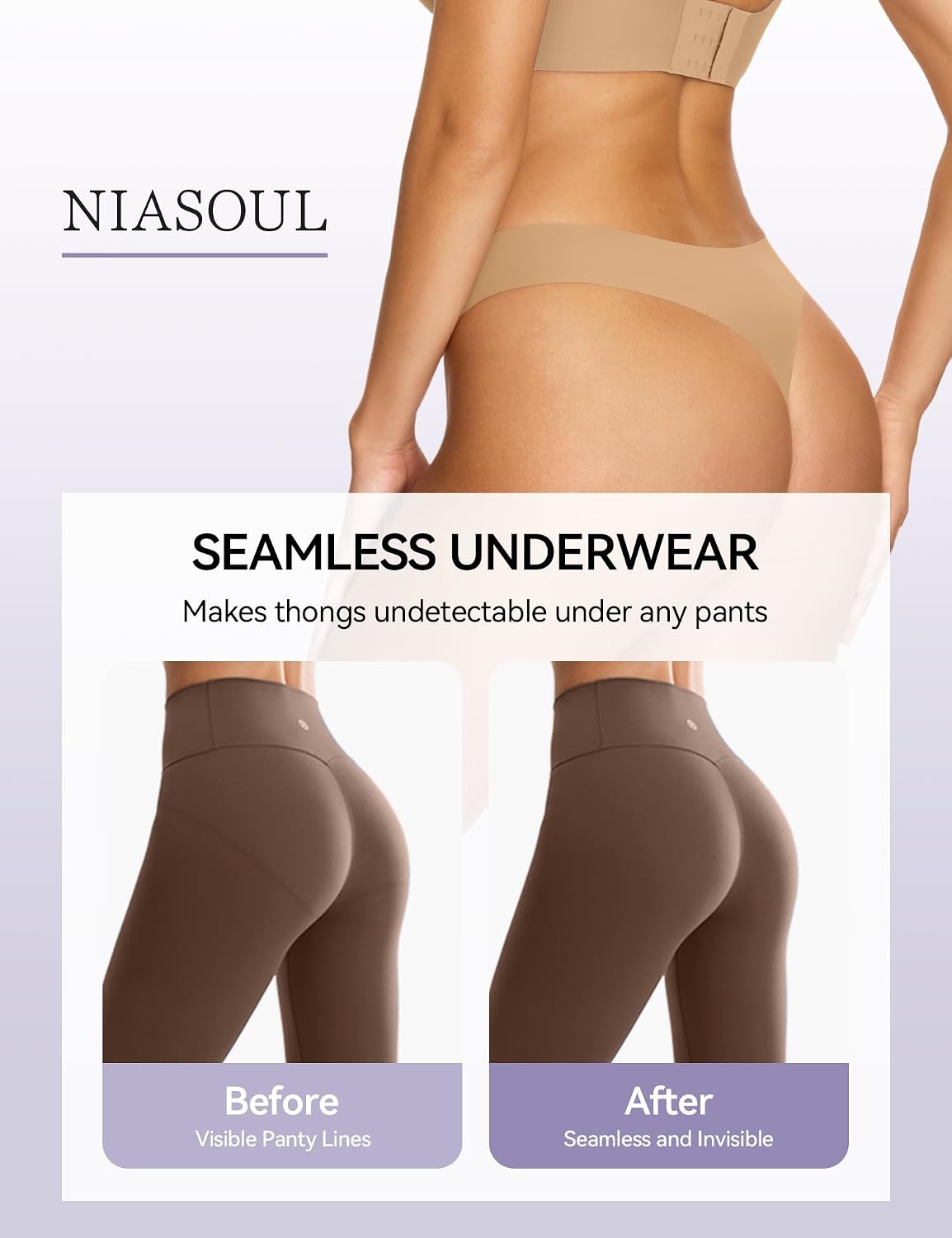 NIASOUL Seamless No-Show G-String Thong — image 4