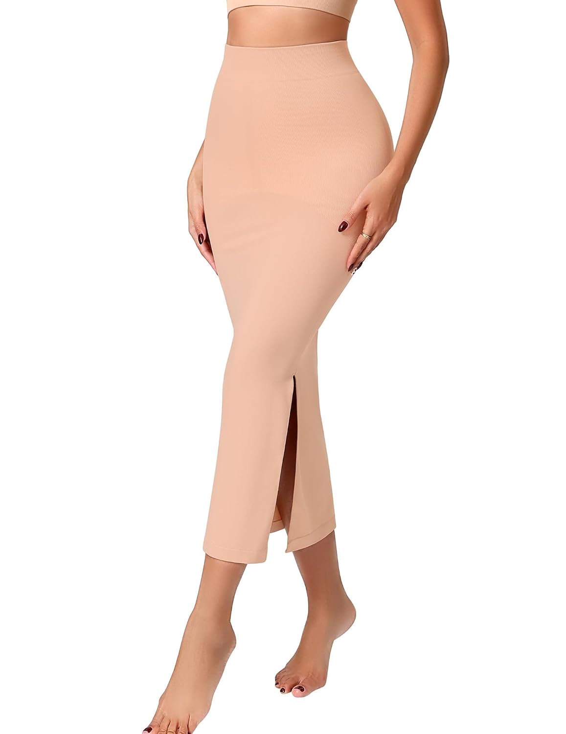 ANNZHIBRA High Waist Tummy Control Slip Skirt