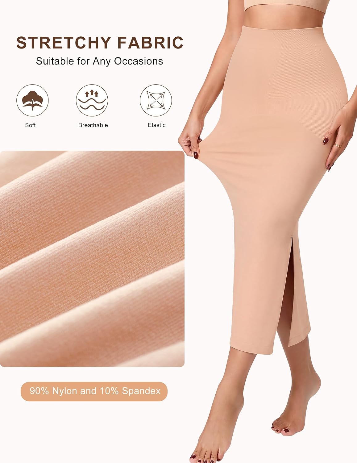 ANNZHIBRA High Waist Tummy Control Slip Skirt — image 4