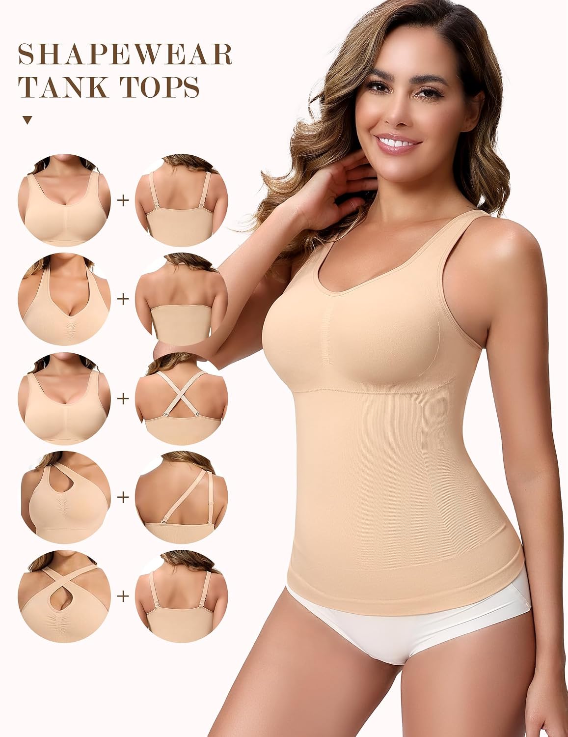 ANNZHIBRA Seamless Shapewear Camisole with Built-in Bra — image 3