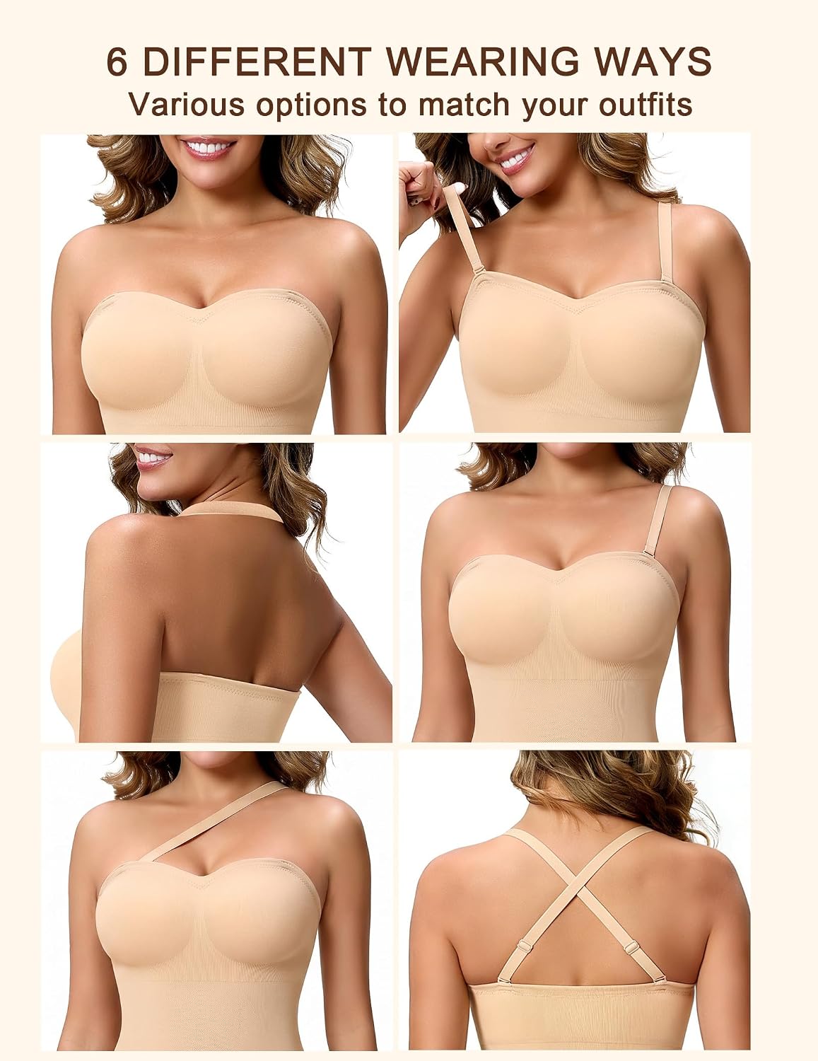 ANNZHIBRA Strapless Shapewear Slip with Built-in Bra — image 6