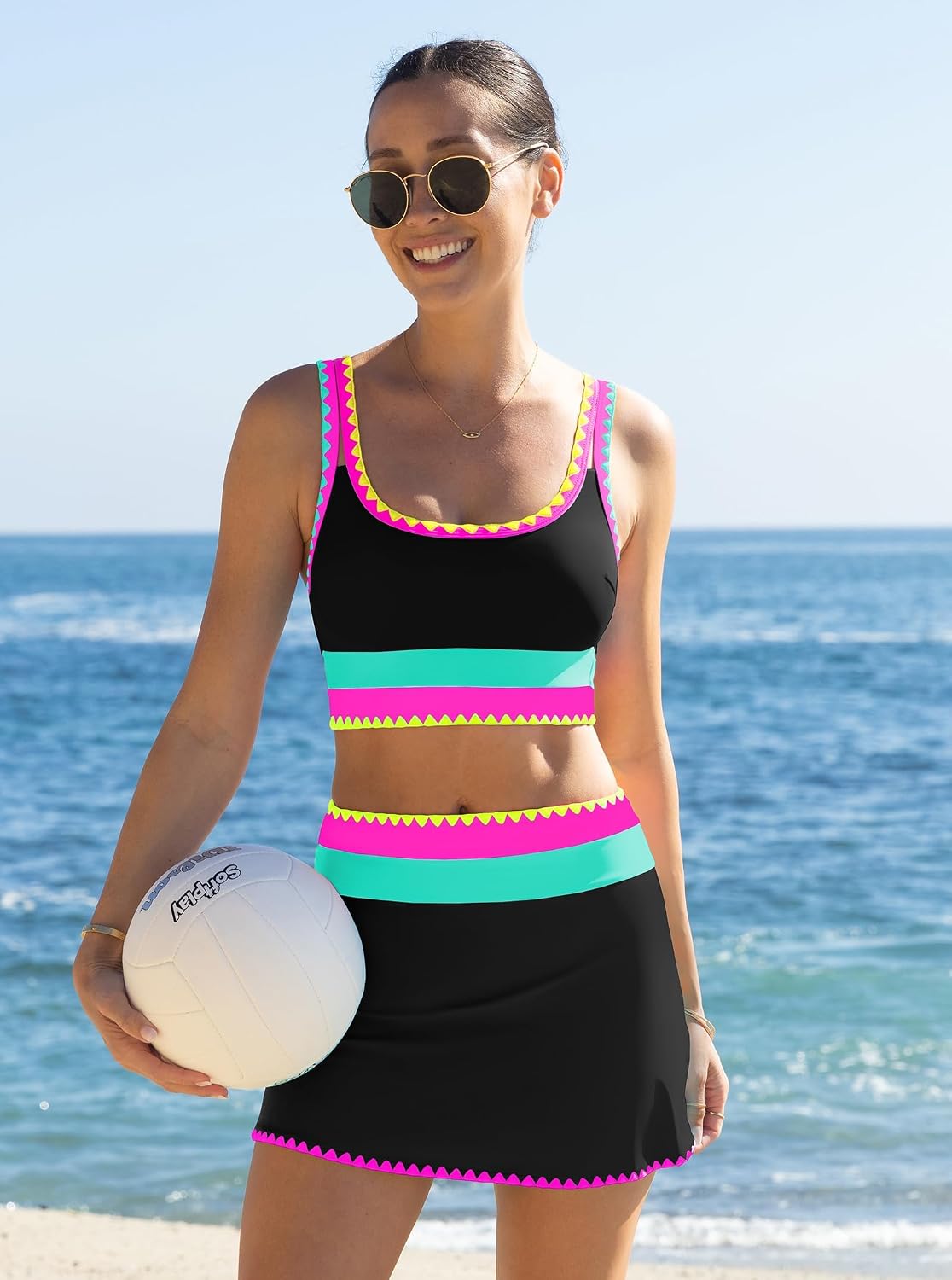 Popvil Women's Tummy Control 3-Piece Swimsuit Set — image 5