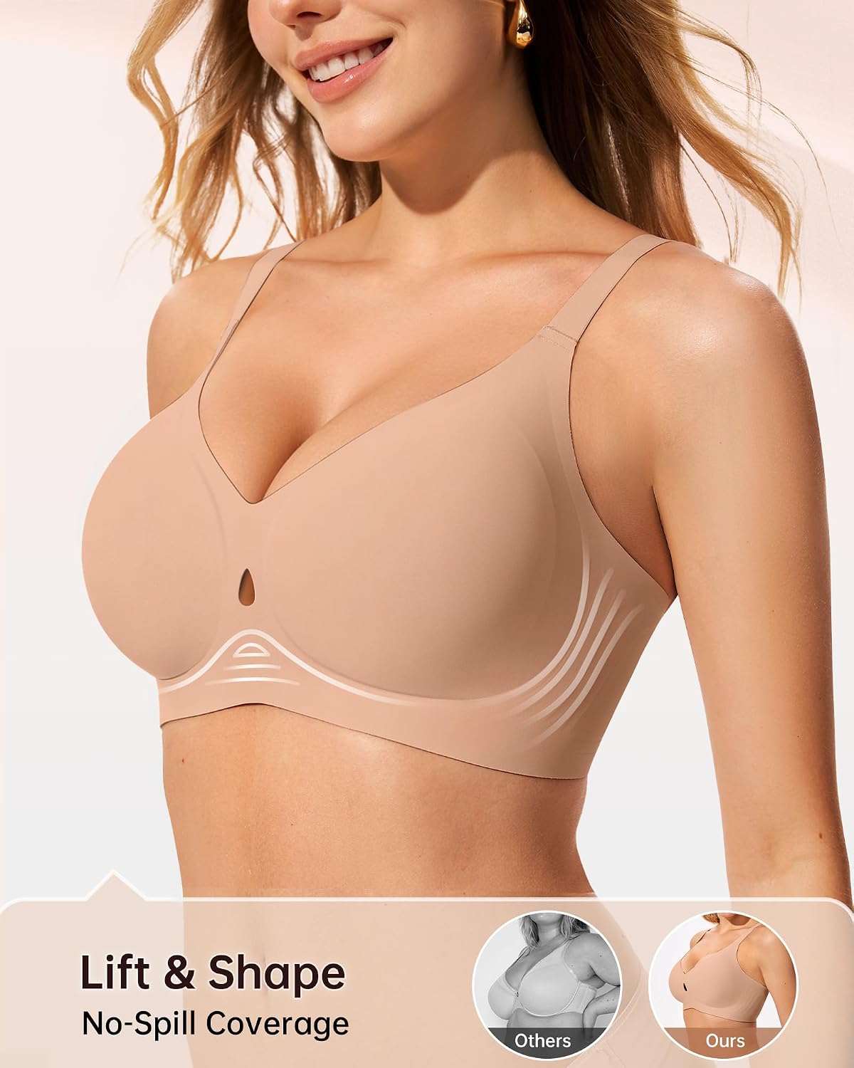 LetsJoli Women's Wireless Jelly Support Bra — image 3