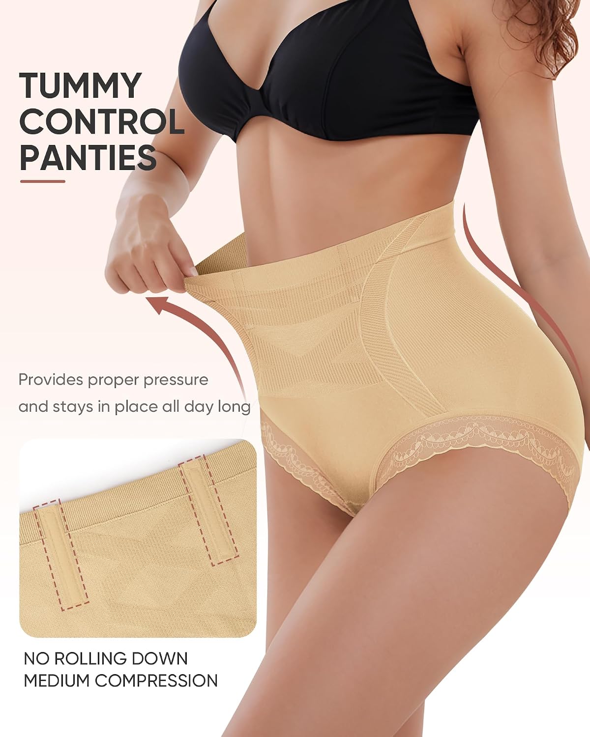 MIOTAN High Waisted Tummy Control Panties 4 Pack — image 6