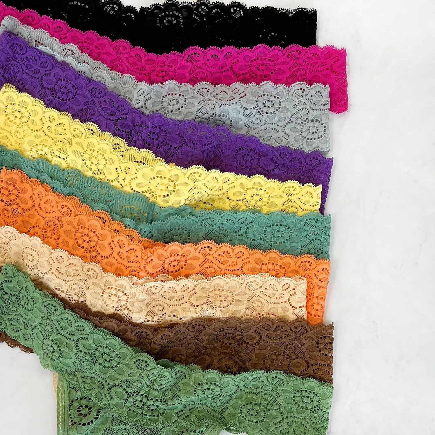MINFOYUN Cotton Lace Thongs for Women 10-Pack — image 4