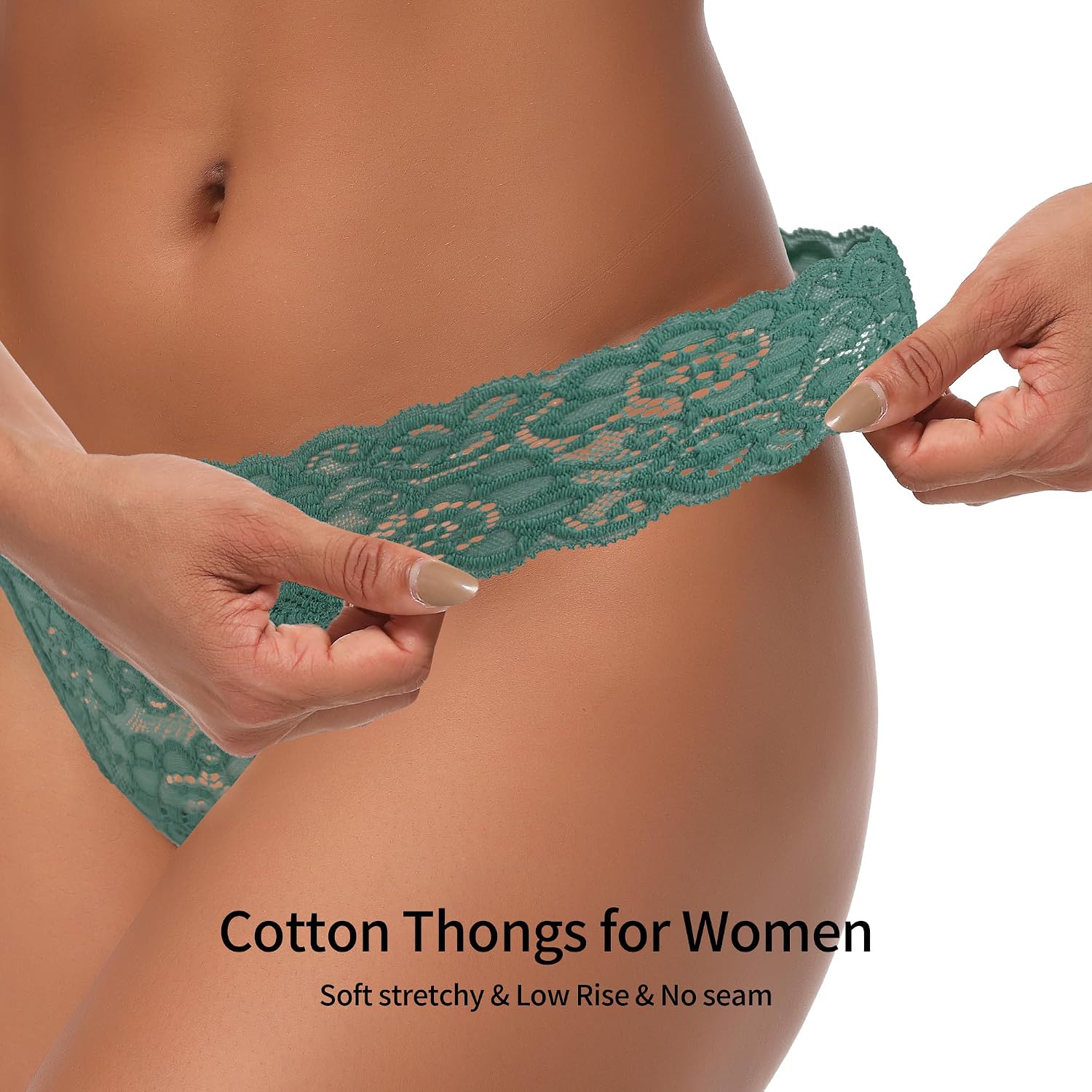 MINFOYUN Cotton Lace Thongs for Women 10-Pack — image 6